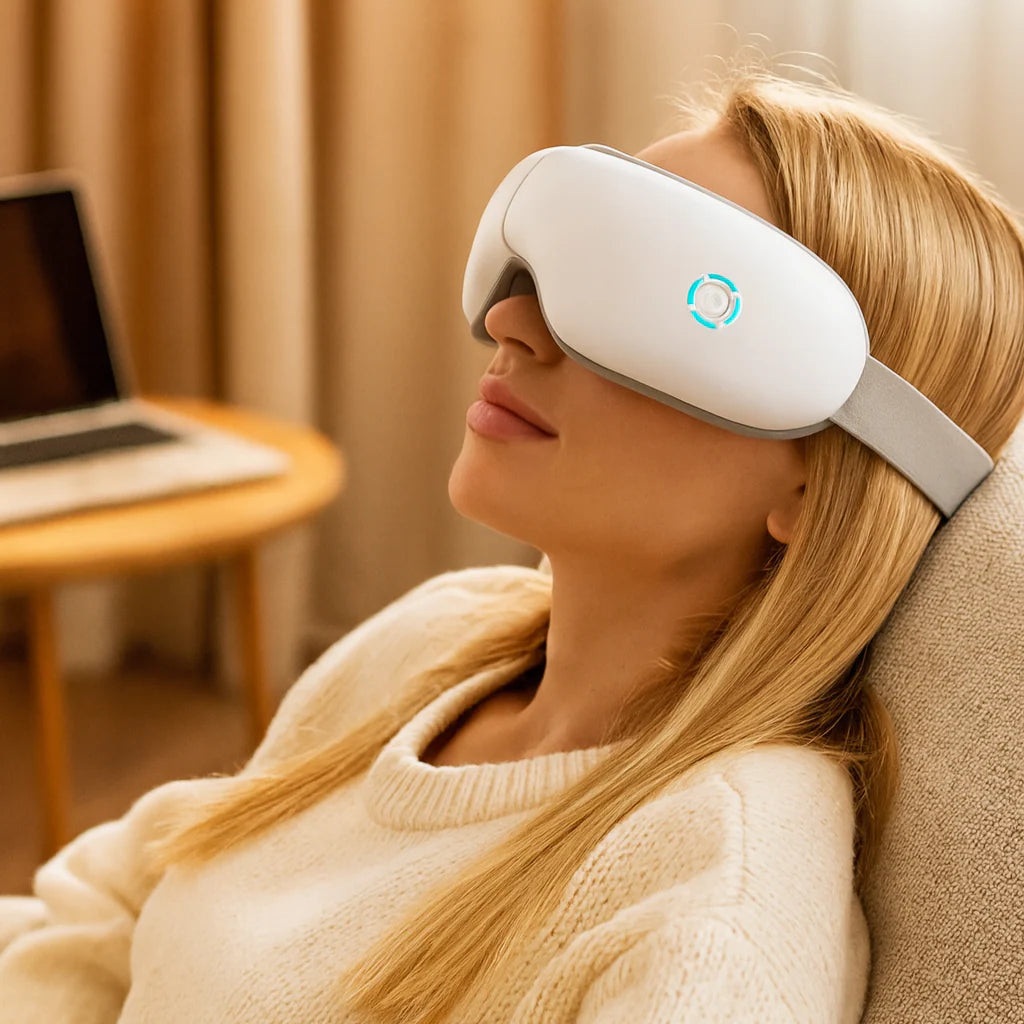RelaxaVision™ Heated Eye Massager with Bluetooth Music