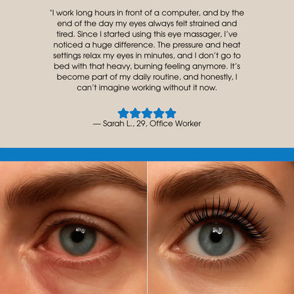 RelaxaVision™ Heated Eye Massager with Bluetooth Music