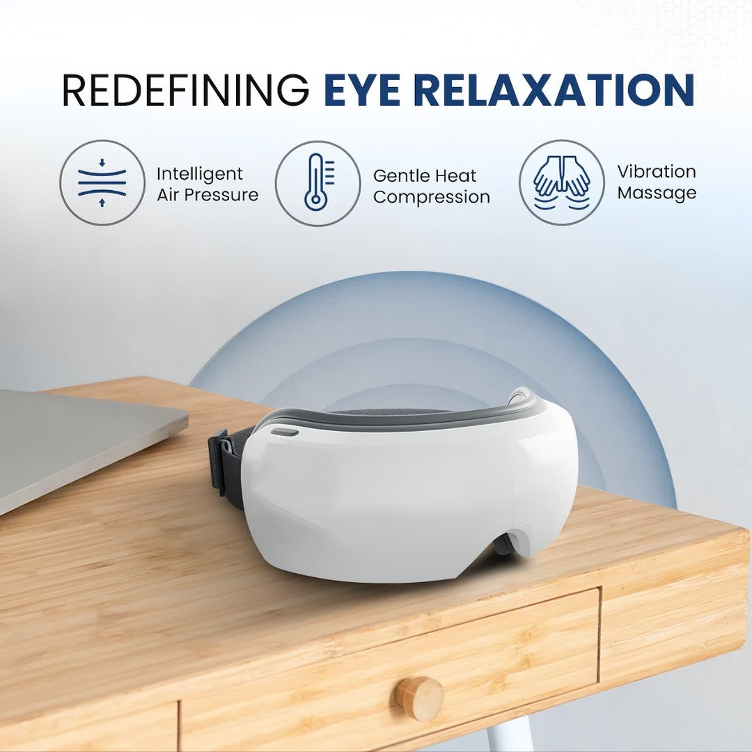 RelaxaVision™ Heated Eye Massager with Bluetooth Music